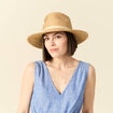 Chapeau tressé sable femme