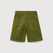 Bermuda large taille haute vert kaki femme