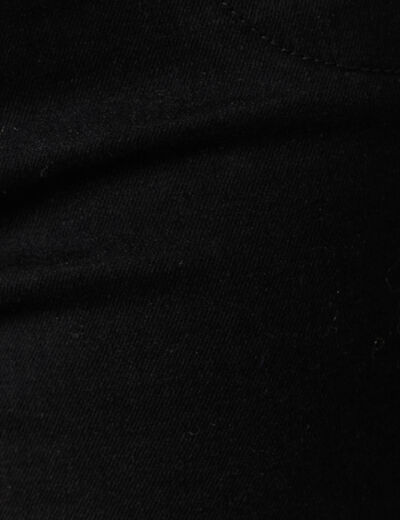 Jeans flare à pont denim noir femme