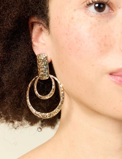 Boucles d'oreilles couleur or femme