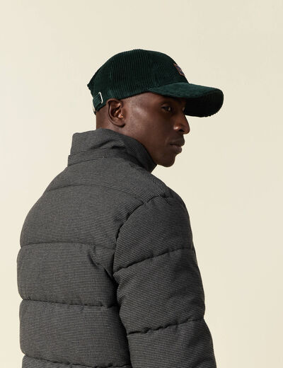 Doudoune à capuche gris foncé homme