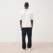 T-shirt droit col rond manches courtes ecru homme