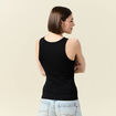 Débardeur 2 en 1 avec brassière intégrée noir femme