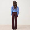 Jeans flare taille standard bordeaux femme