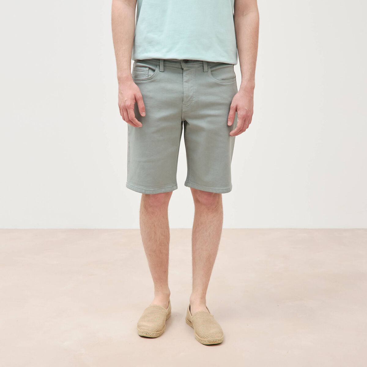 Bermuda vert clair homme
