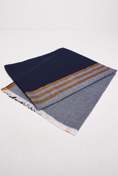Foulard bleu marine homme