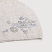 Bonnet avec broderie gris clair femme
