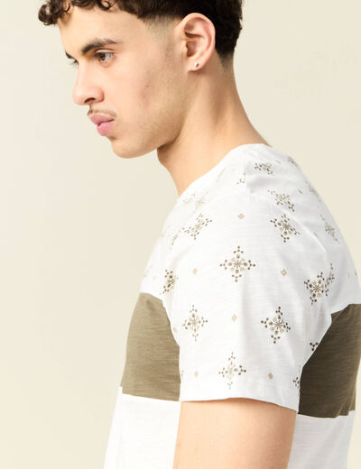 T-shirt manches courtes vert kaki homme