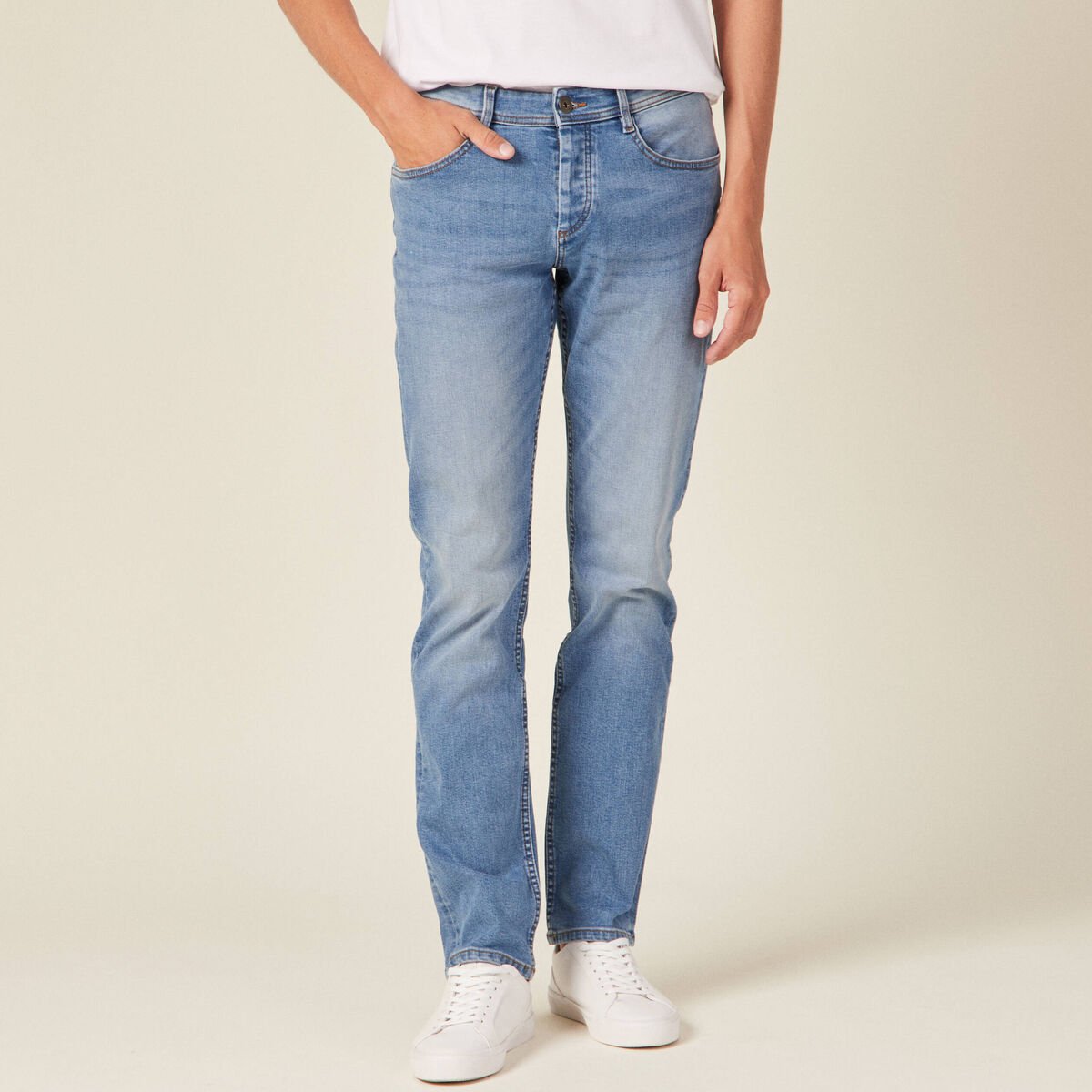 Jeans straight denim used homme