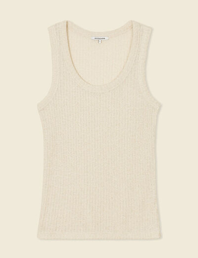 Débardeur sans manches beige femme