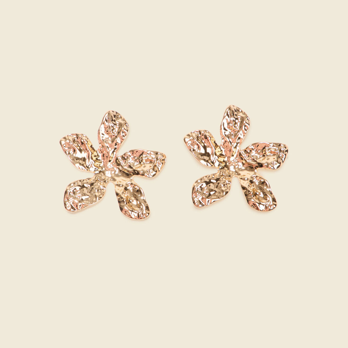 Boucles d'oreilles clous couleur or femme