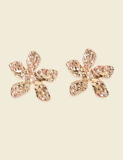 Boucles d'oreilles clous couleur or femme