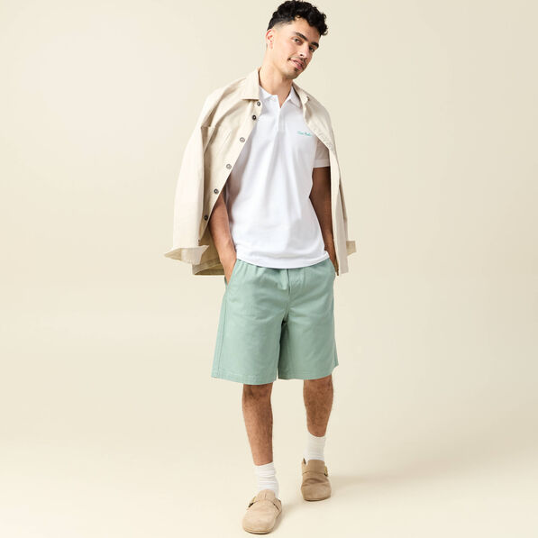 Polo manches courtes blanc homme