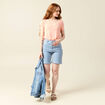 T-shirt éco-responsable rose saumon femme