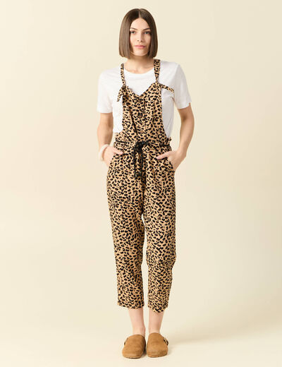Salopette droite 7/8ème camel femme