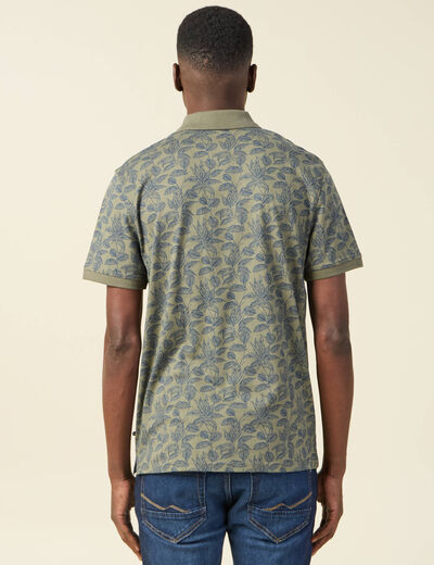 Polo éco-responsable vert kaki homme