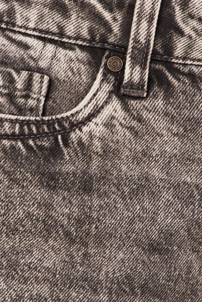 Jeans straight 5 poches denim snow gris femme