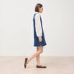 Robe sans manches col rond en jeans denim stone femme