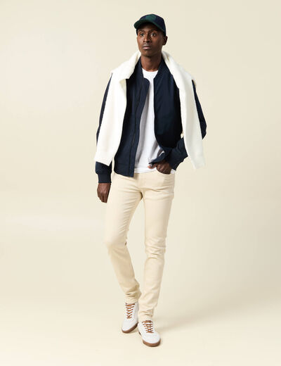 Jeans slim ecru homme
