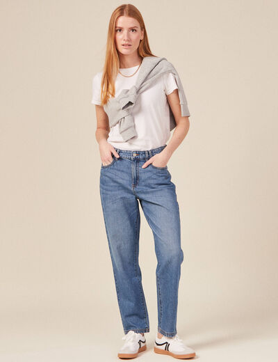 Jeans boyfriend 7/8ème denim stone femme