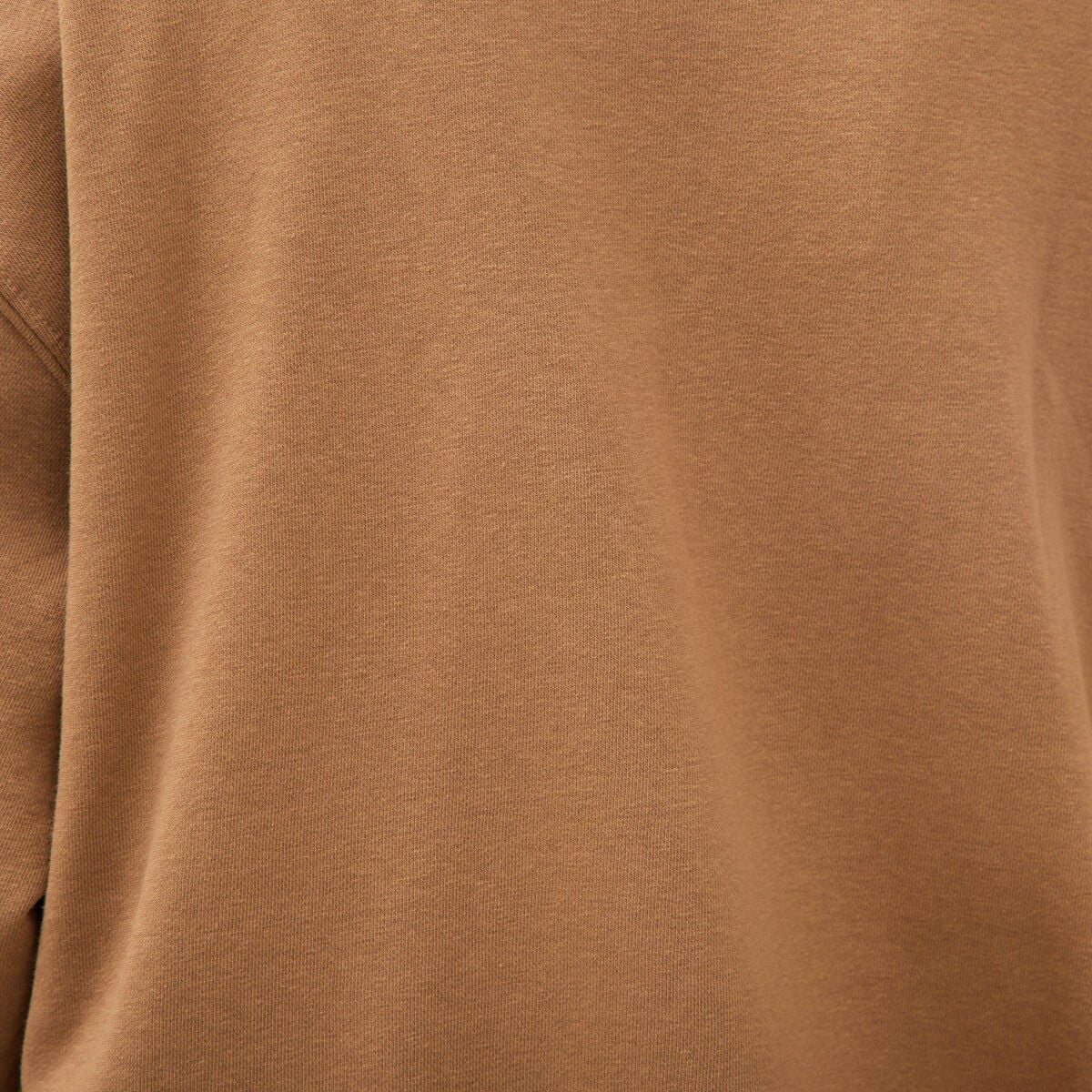Sweat col rond manches longues marron femme