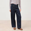 Jeans slouchy ceinture taille standard denim brut rinse femme