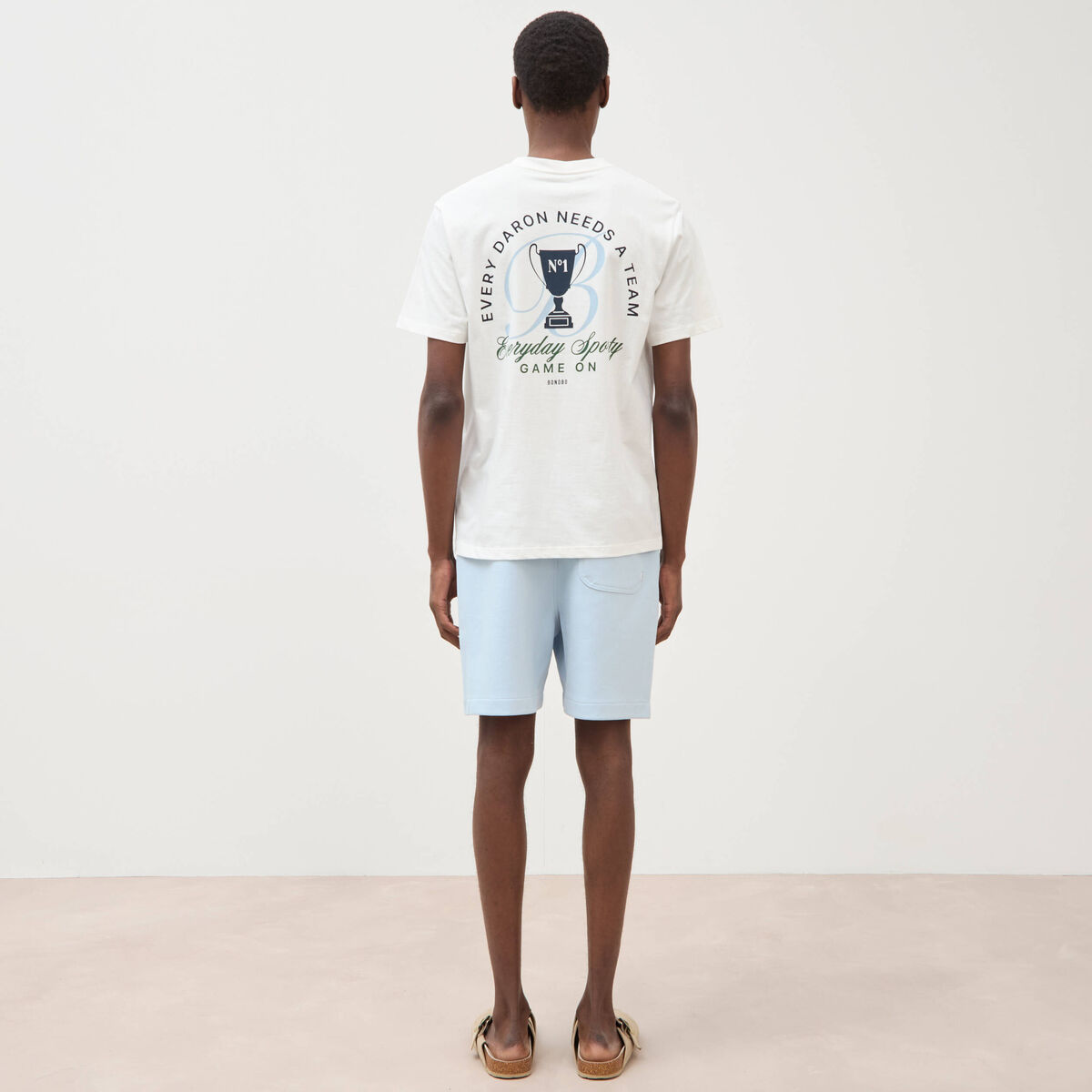 T-shirt en coton ecru homme