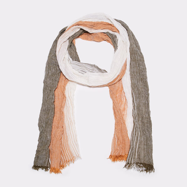 Foulard froissé vert kaki homme