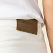 Jeans straight taille tapered denim blanc homme