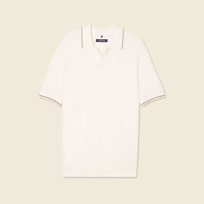 Polo manches courtes ecru homme