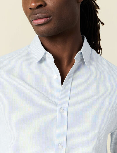 Chemise manches longues bleu ciel homme