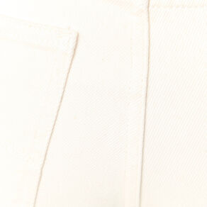 Jeans baggy ceinturé denim blanc femme