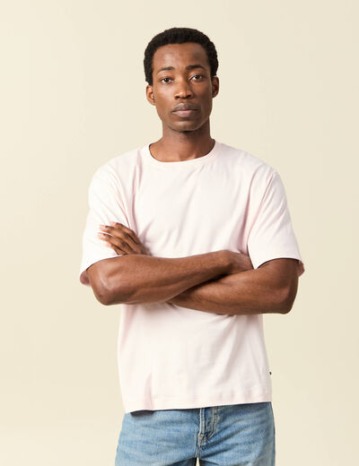 T-shirt manches courtes rose clair homme