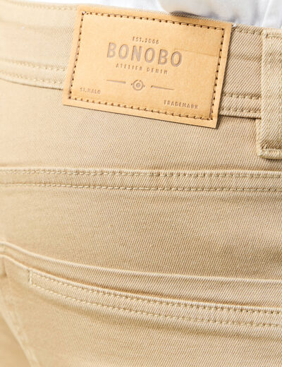 Jeans slim éco-responsable beige homme