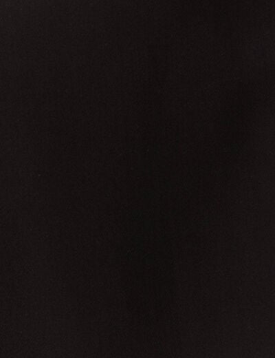 Jupe midi droite fendue noir femme