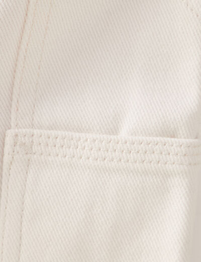 Jeans relax charpentier denim blanc homme
