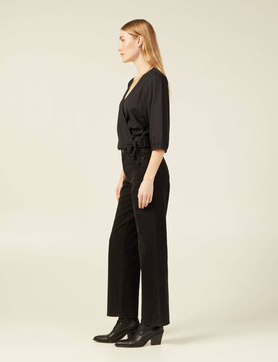 Blouse éco-responsable noir femme
