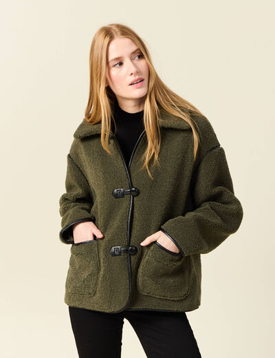 Manteau vert kaki femme