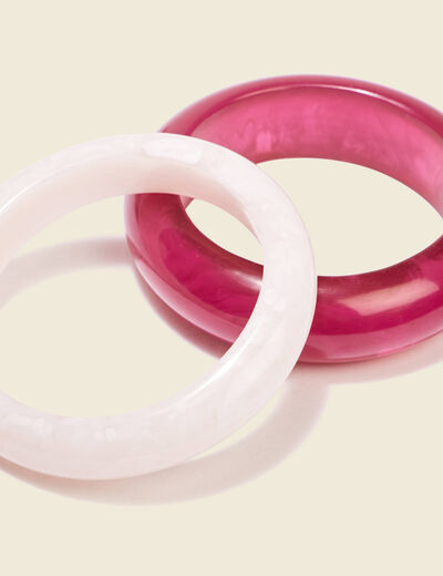 Lot 2 bracelets manchettes violet clair femme