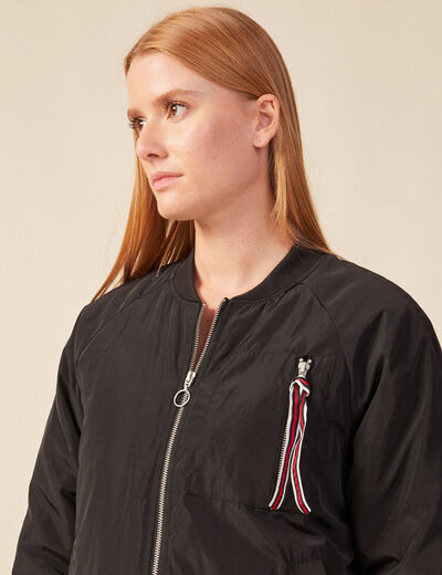 Veste bomber éco-responsable noir femme