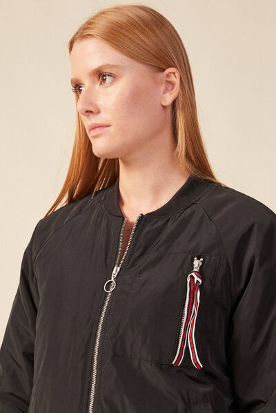 Veste bomber éco-responsable noir femme