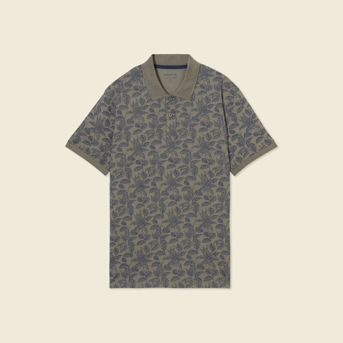 Polo éco-responsable vert kaki homme