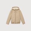 Parka courte &agrave; capuche beige homme
