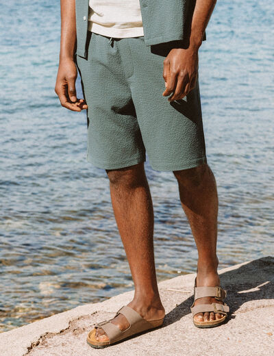 Bermuda vert kaki homme