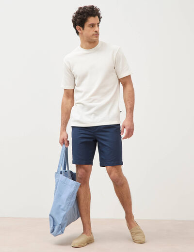 Bermuda bleu fonc&eacute; homme