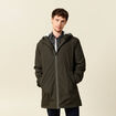 Parka longue droite &agrave; capuche vert kaki homme
