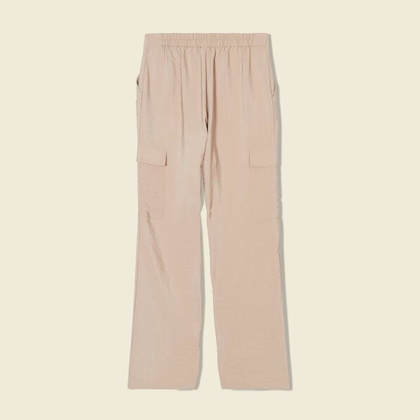 pantalon cargo fluide beige femme Pantalon cargo fluide beige femme