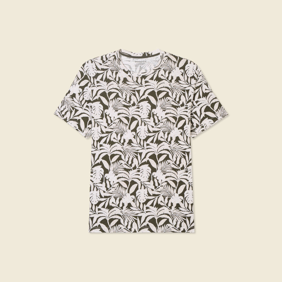 T-shirt manches courtes vert kaki homme
