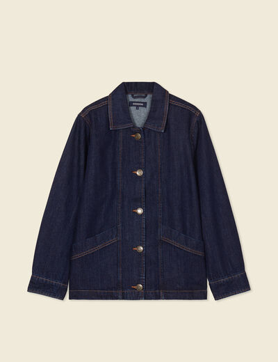 Blouson surchemise en jean denim brut femme