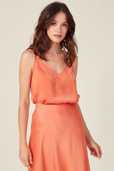 Caraco éco-responsable orange foncé femme
